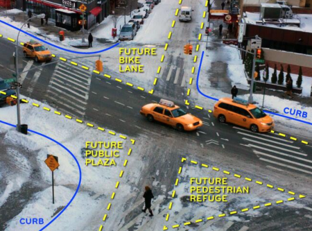 Au croisement des rues Varick et Clarson, à New York - © Doug Gordon