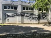 Fresque de NOIR Artist à la Boverie, réalisées dans le cadre du festival Métamorphoses. © P. Sauveur